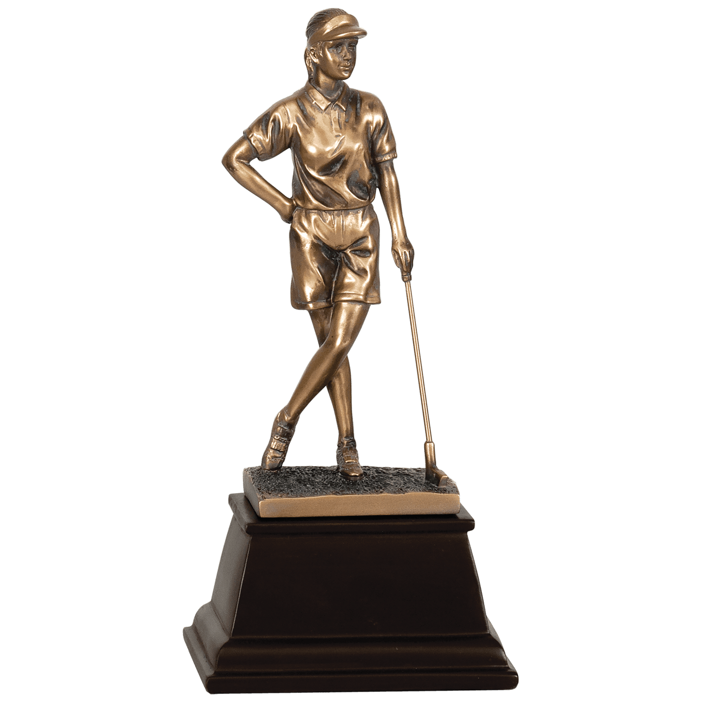 Bronze Female Golf Resin Award - 9"