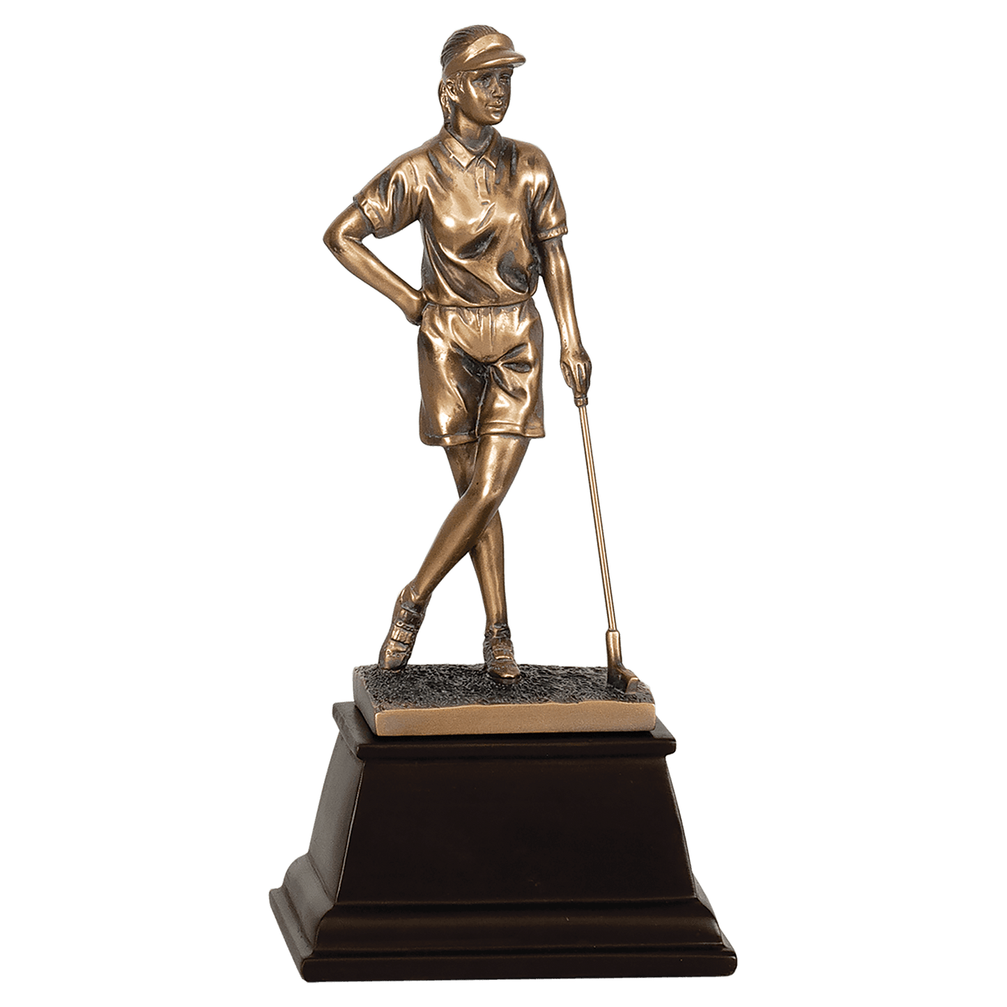 Bronze Female Golf Resin Award - 13"