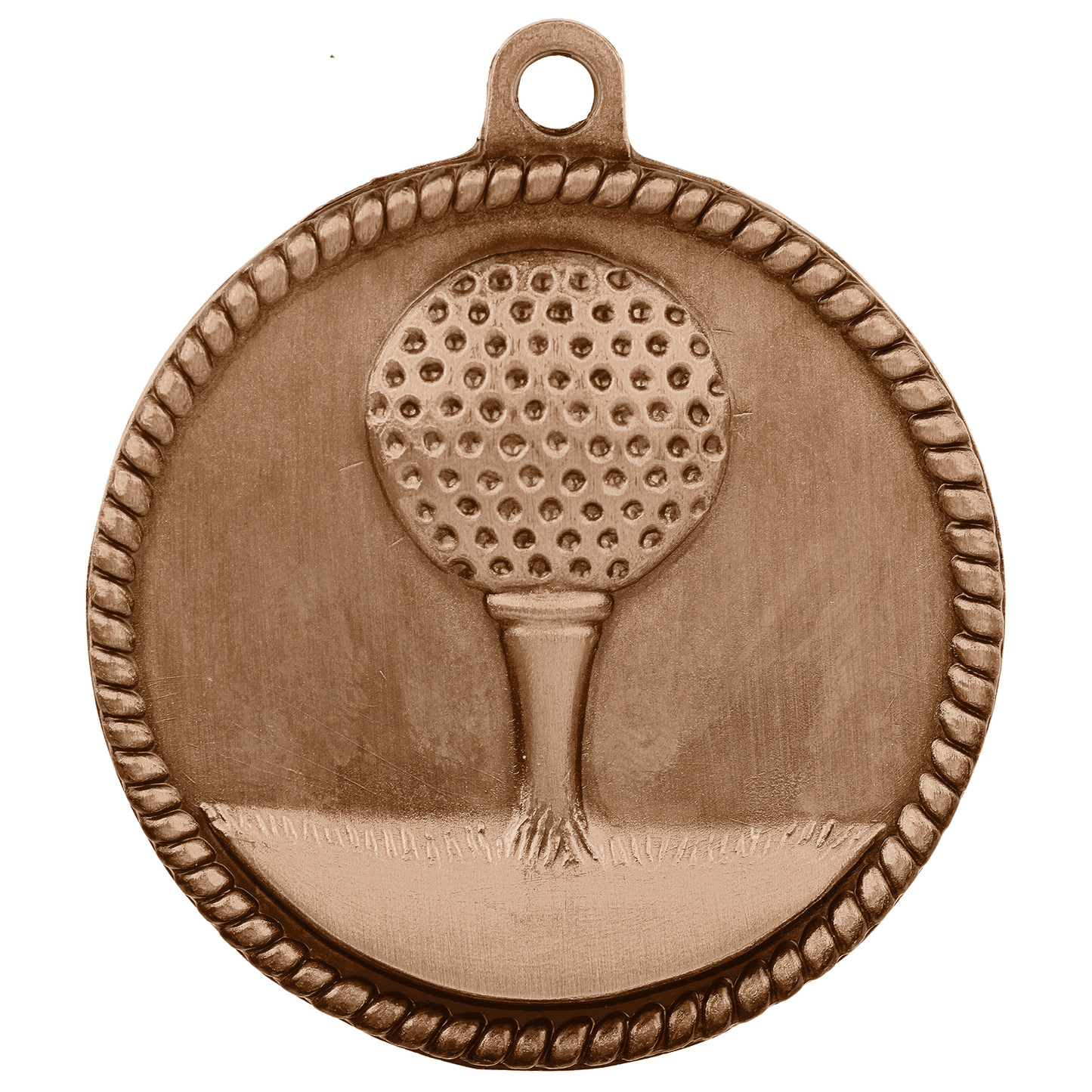 Antique Bronze Golf High Relief Medal - 2"