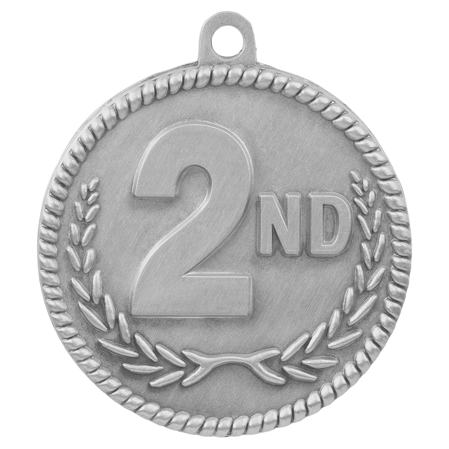 Antique Silver 2nd Place High Relief Medal - 2"