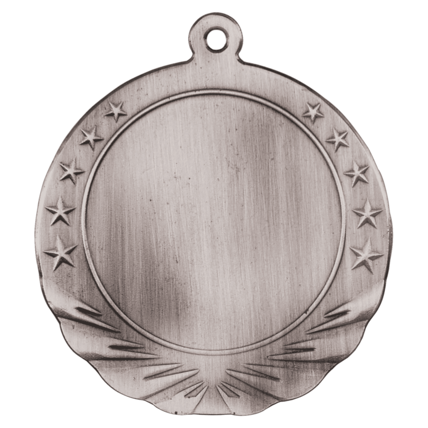 Antique Silver 2" Insert Holder Medal - 2 3/4"