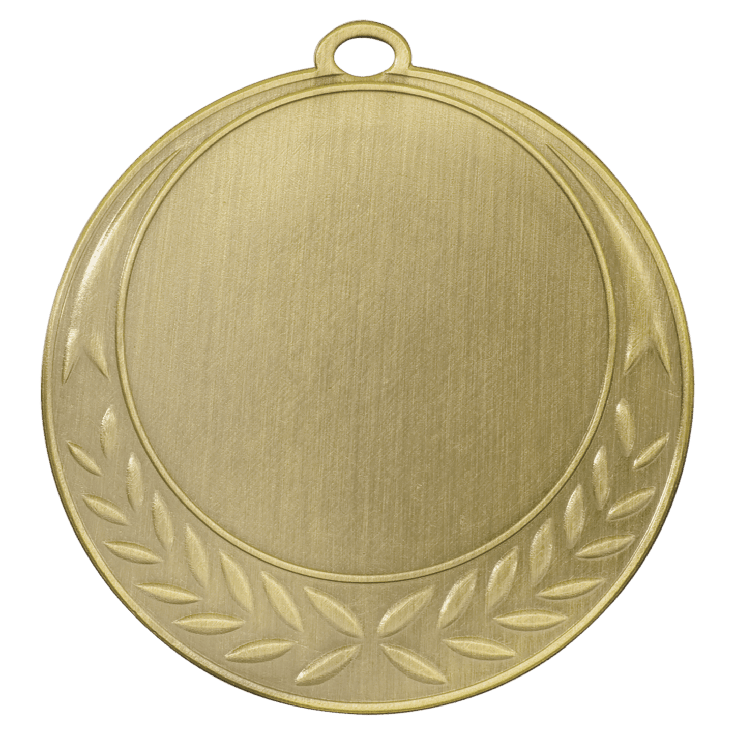 2 3/4" Antique Gold Half Wreath 2" Insert Holder Medal