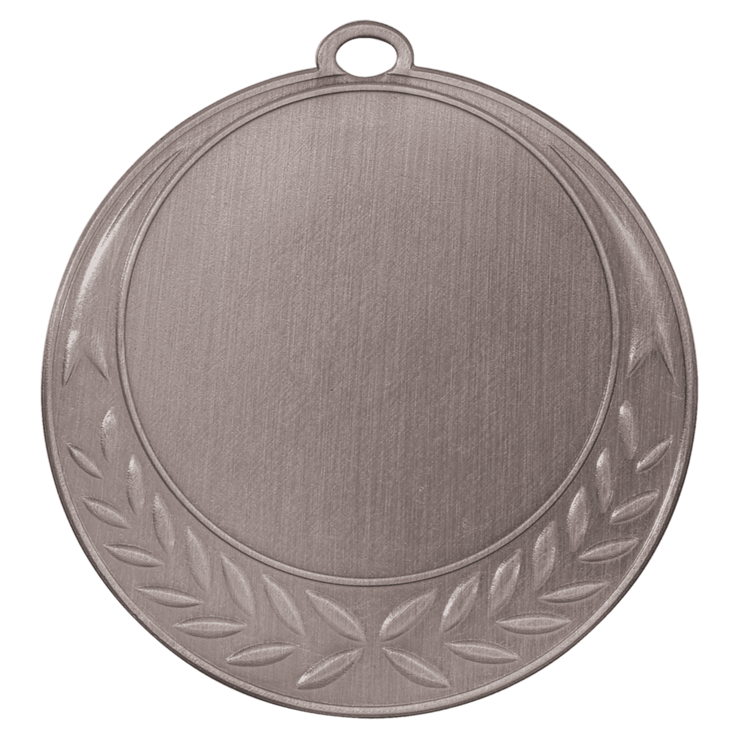 2 3/4" Antique Silver Half Wreath 2" Insert Holder Medal