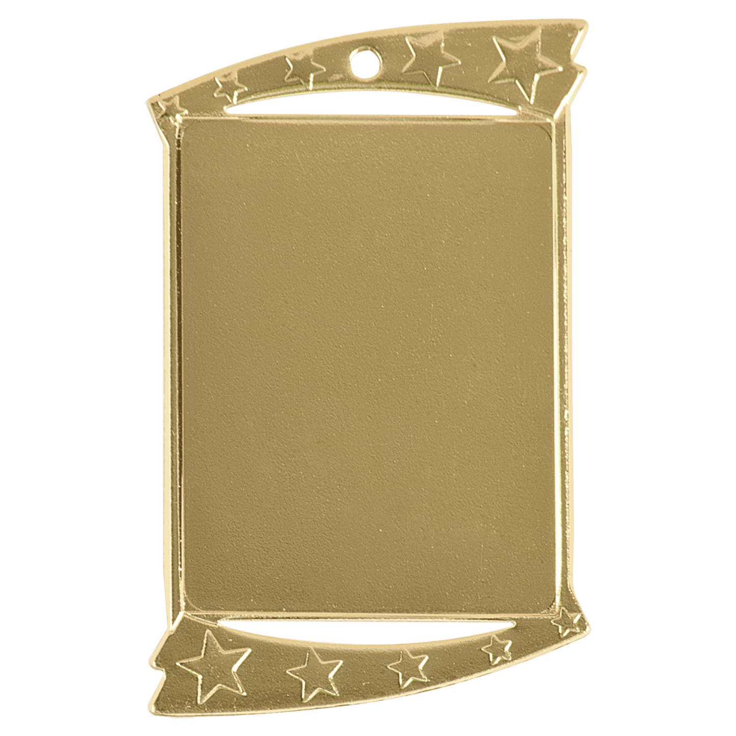 1 3/4" x 2 3/4" Bright Gold Rectangular Insert Holder Medal
