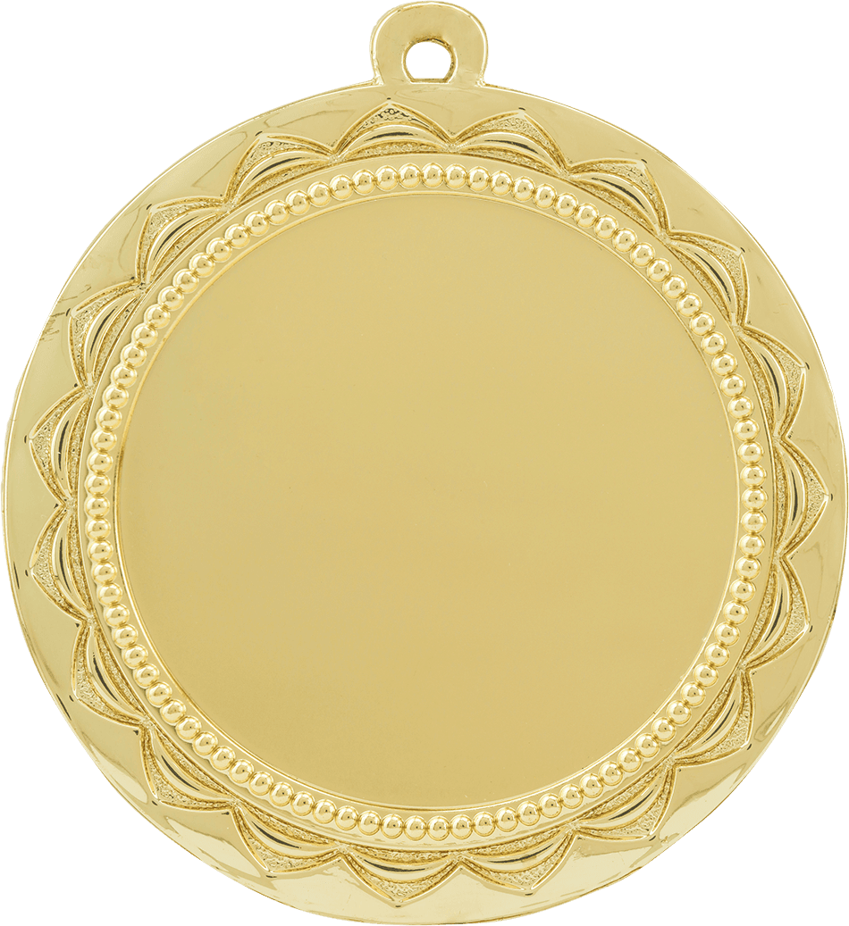 Bright Gold Sun 2" Insert Holder Medal - 2 3/4"