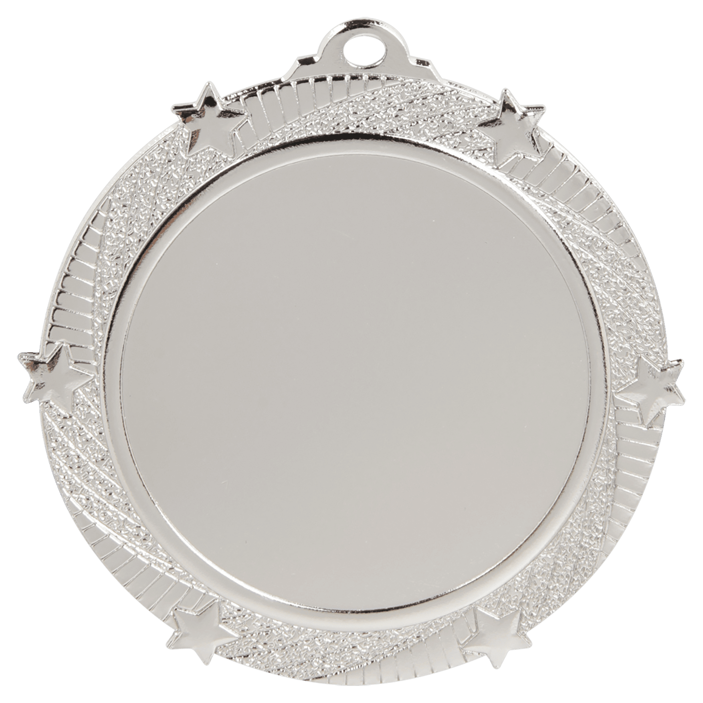 Bright Silver 6-Star 2" Insert Medal Holder - 2 3/4"