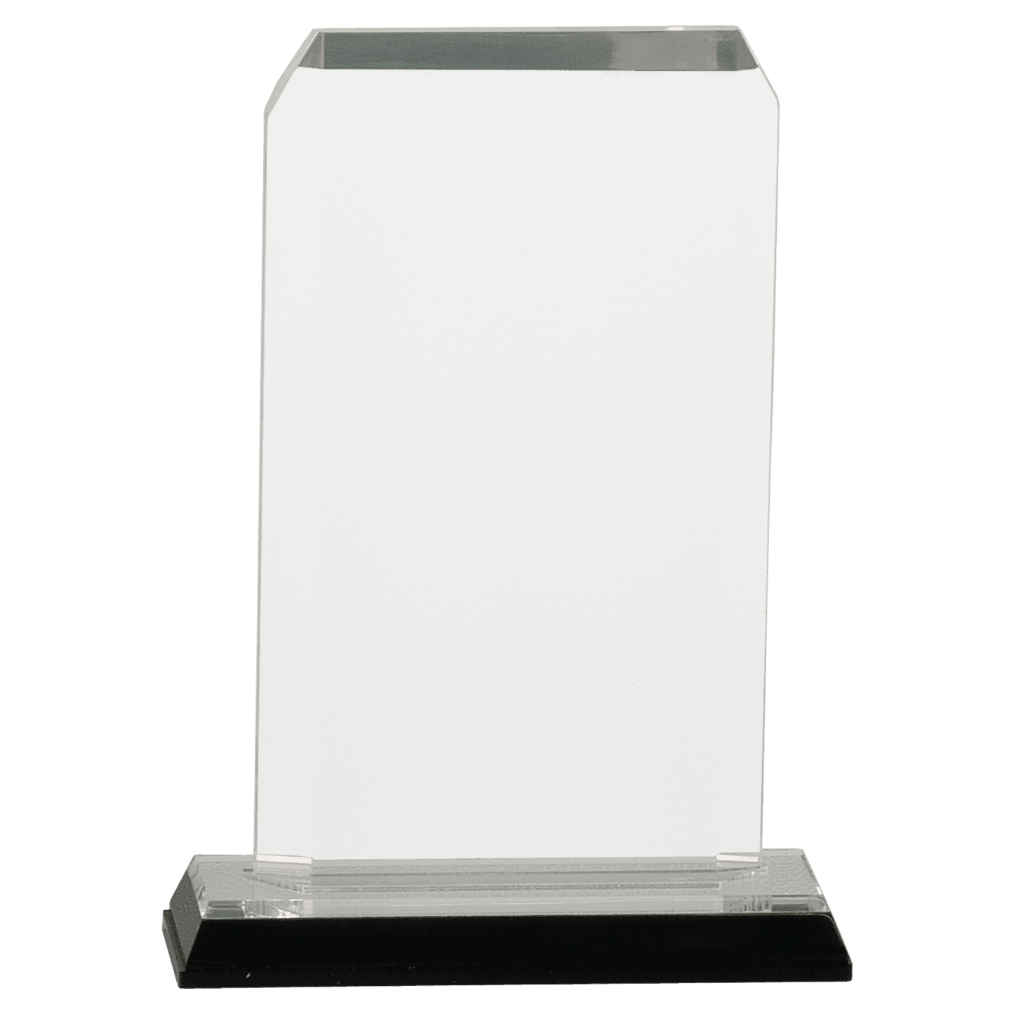 Silver Clipped Corner Impress Acrylic - 3 1/2" x 6 1/2"