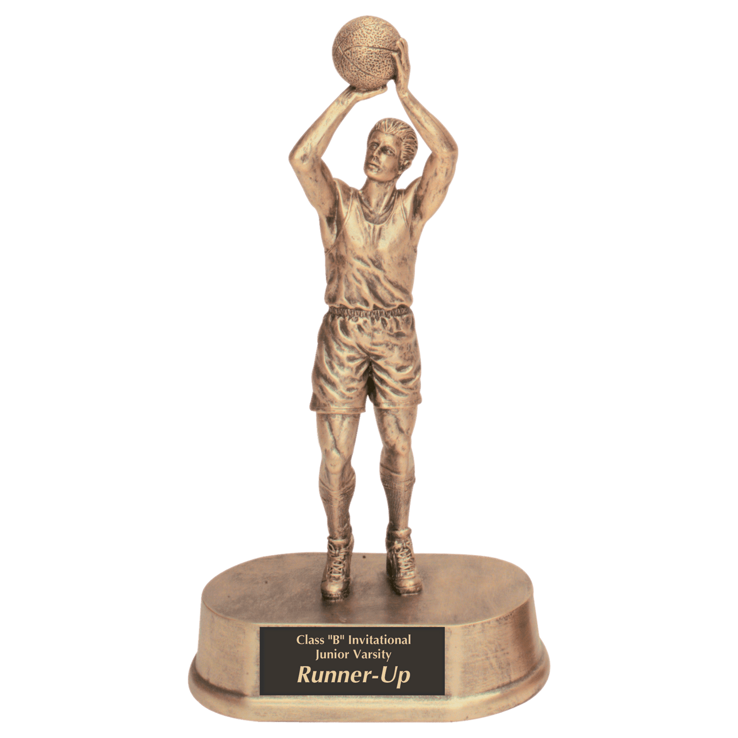 Antique Gold Male Basketball Resin - 9 1/2"