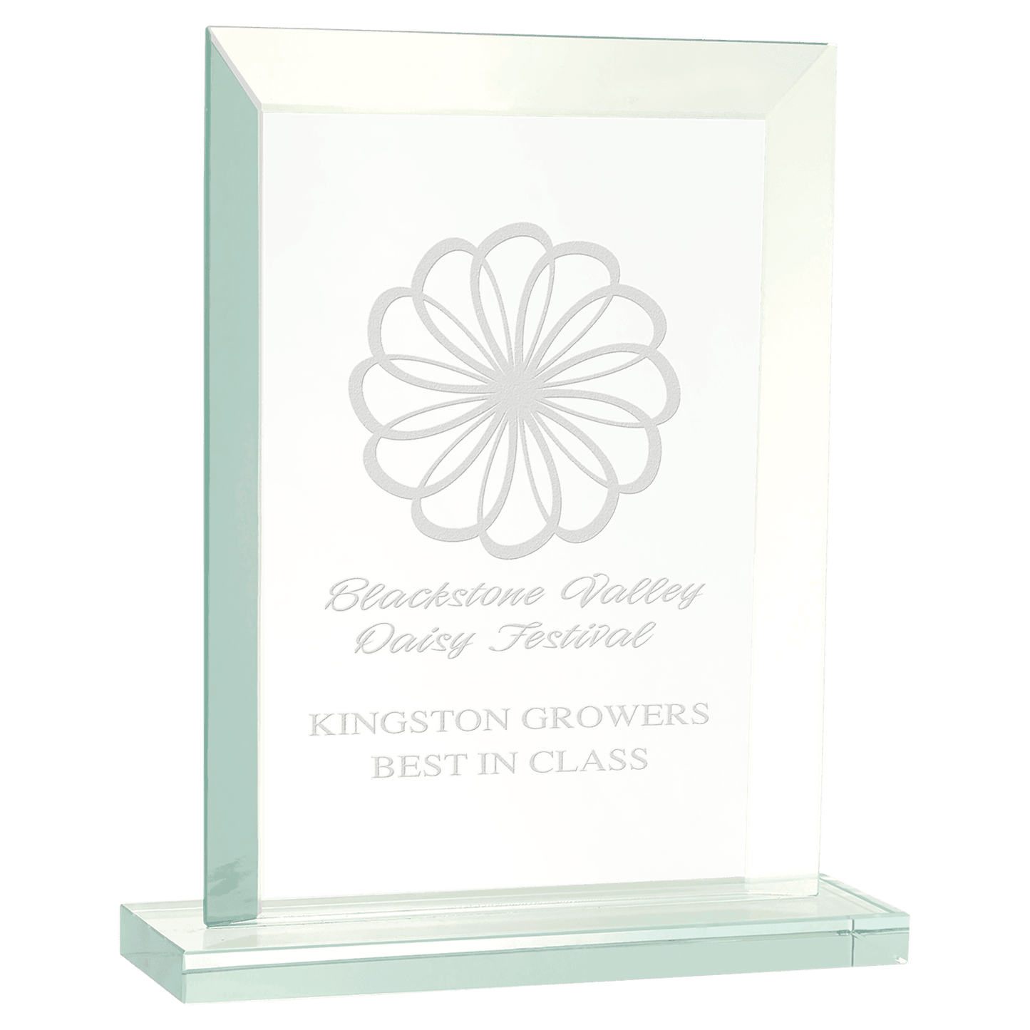 Rectangle Jade Glass Award - 7"