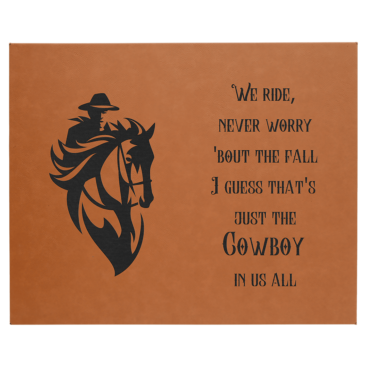 Rawhide Engravable Leatherette Wall Decor with Sawtooth Hanger - 16" x 20"