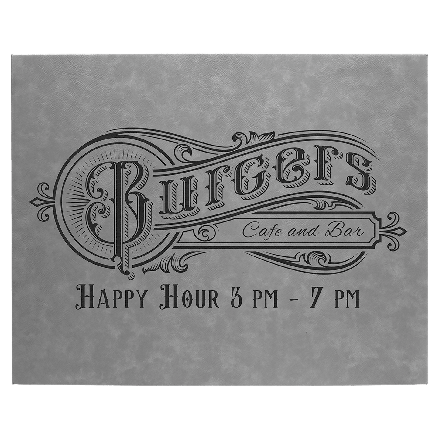 Gray Engravable Leatherette Wall Decor with Sawtooth Hanger - 16" x 20"
