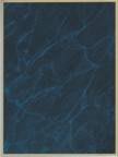 4" x 6" Blue Marble/Gold Brass Plated Steel Plaque Plate