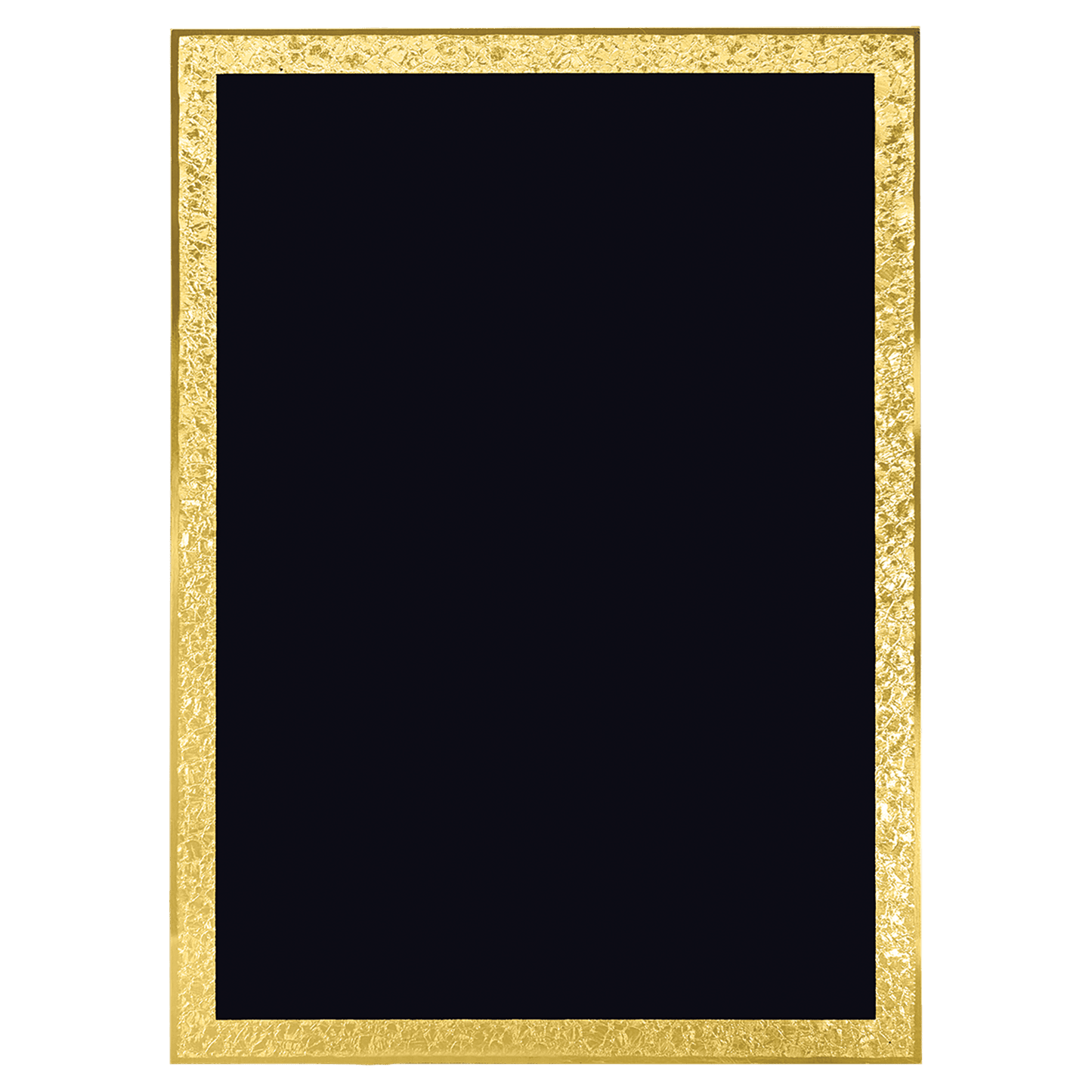 4" x 6" Black Brass Plated Steel Florentine Border Designer Plaque Plate