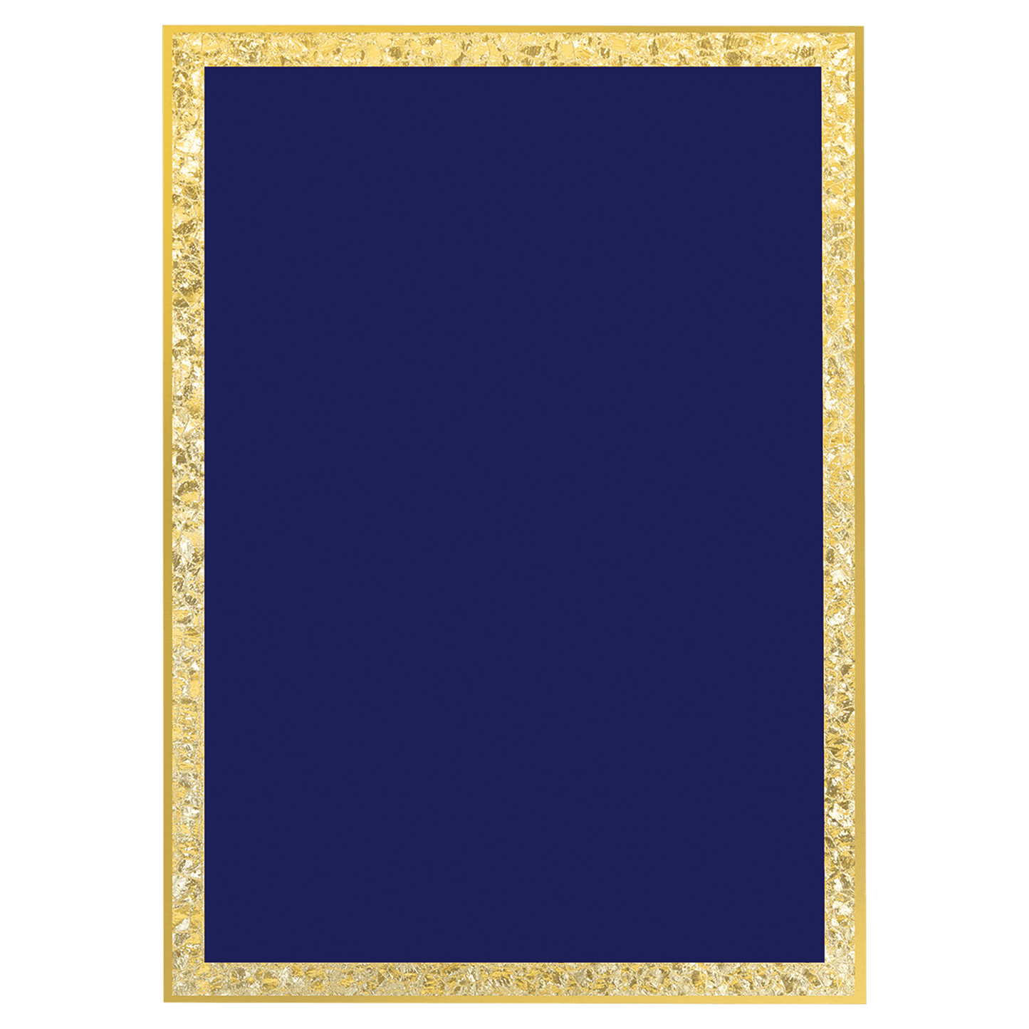 6" x 8" Blue Brass Plated Steel Florentine Border Designer Plaque Plate