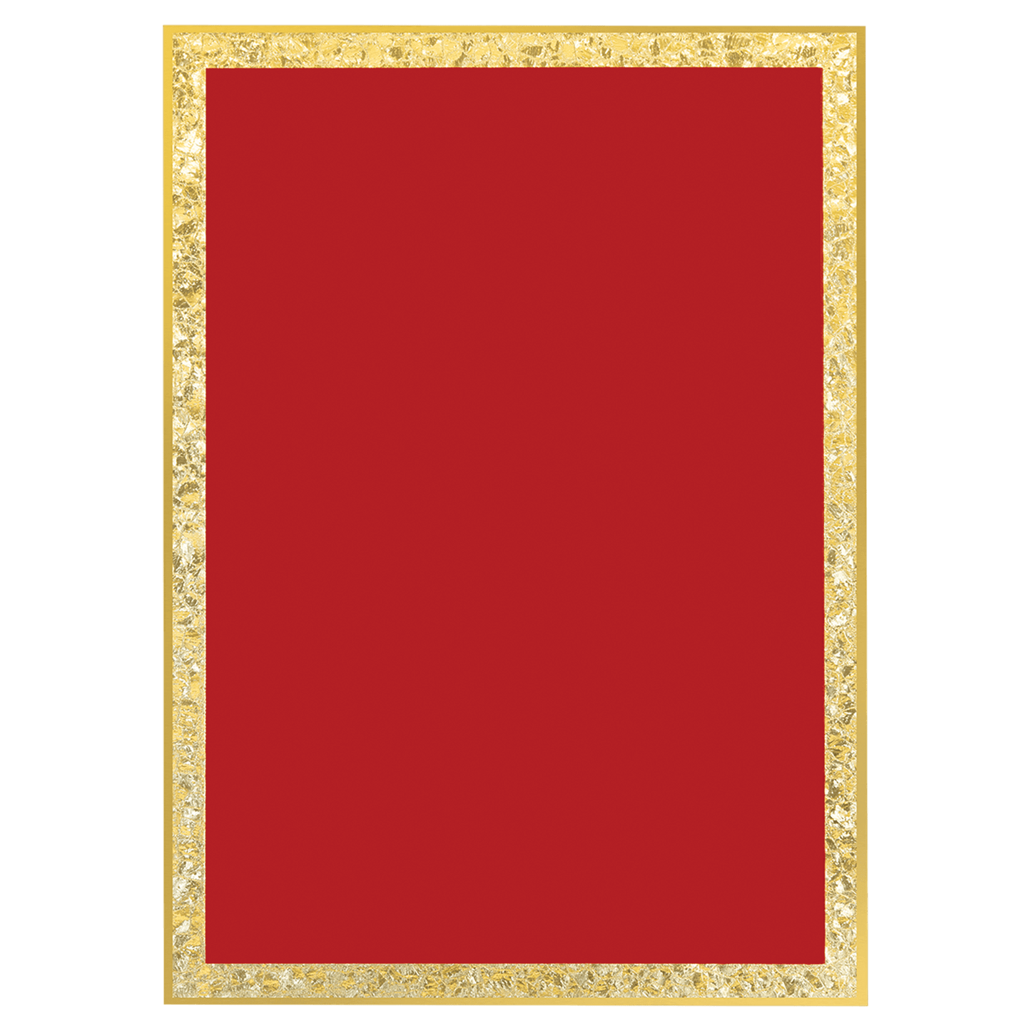 6" x 8" Red Brass Plated Steel Florentine Border Designer Plaque Plate