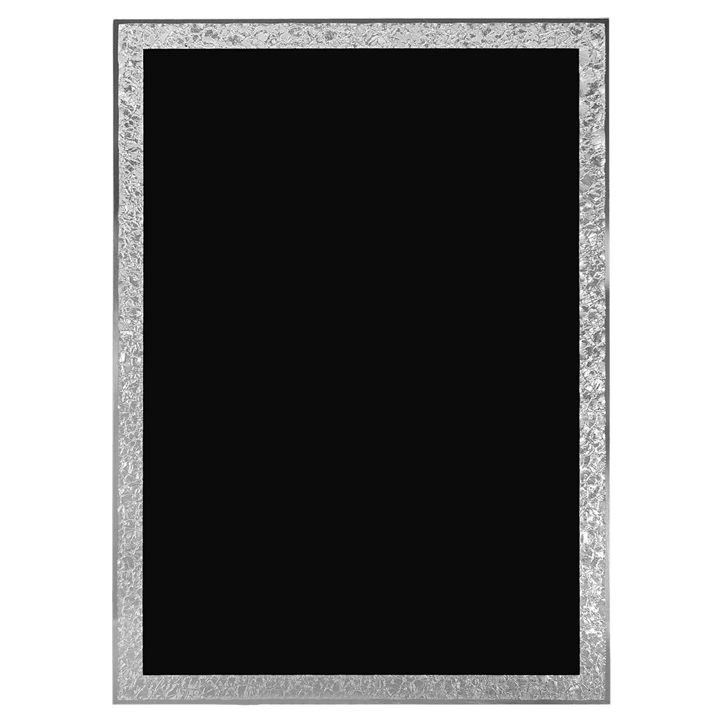 6" x 8" Black Aluminum Florentine Border Designer Plaque Plate