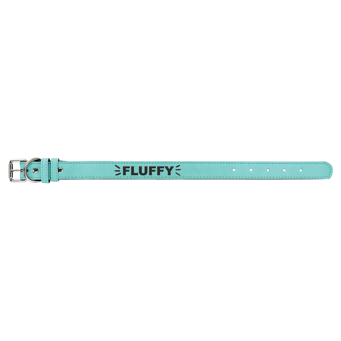 Medium 19" x 1" Teal Engravable Leatherette Dog Collar