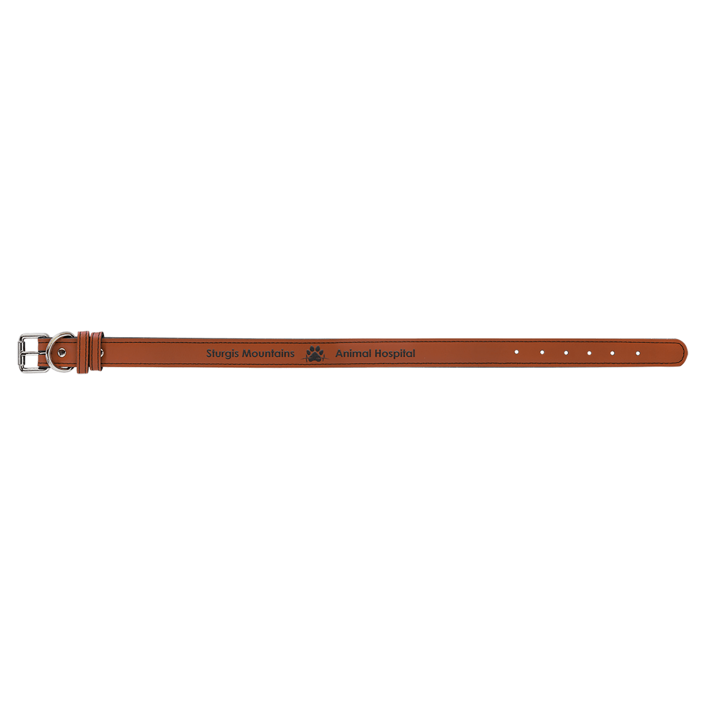 Extra Large 27" x 1 1/4" Rawhide Engravable Leatherette Dog Collar