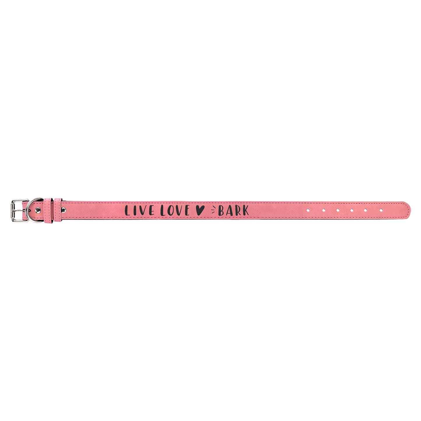 Extra Large 27" x 1 1/4" Pink Laserable Leatherette Dog Collar