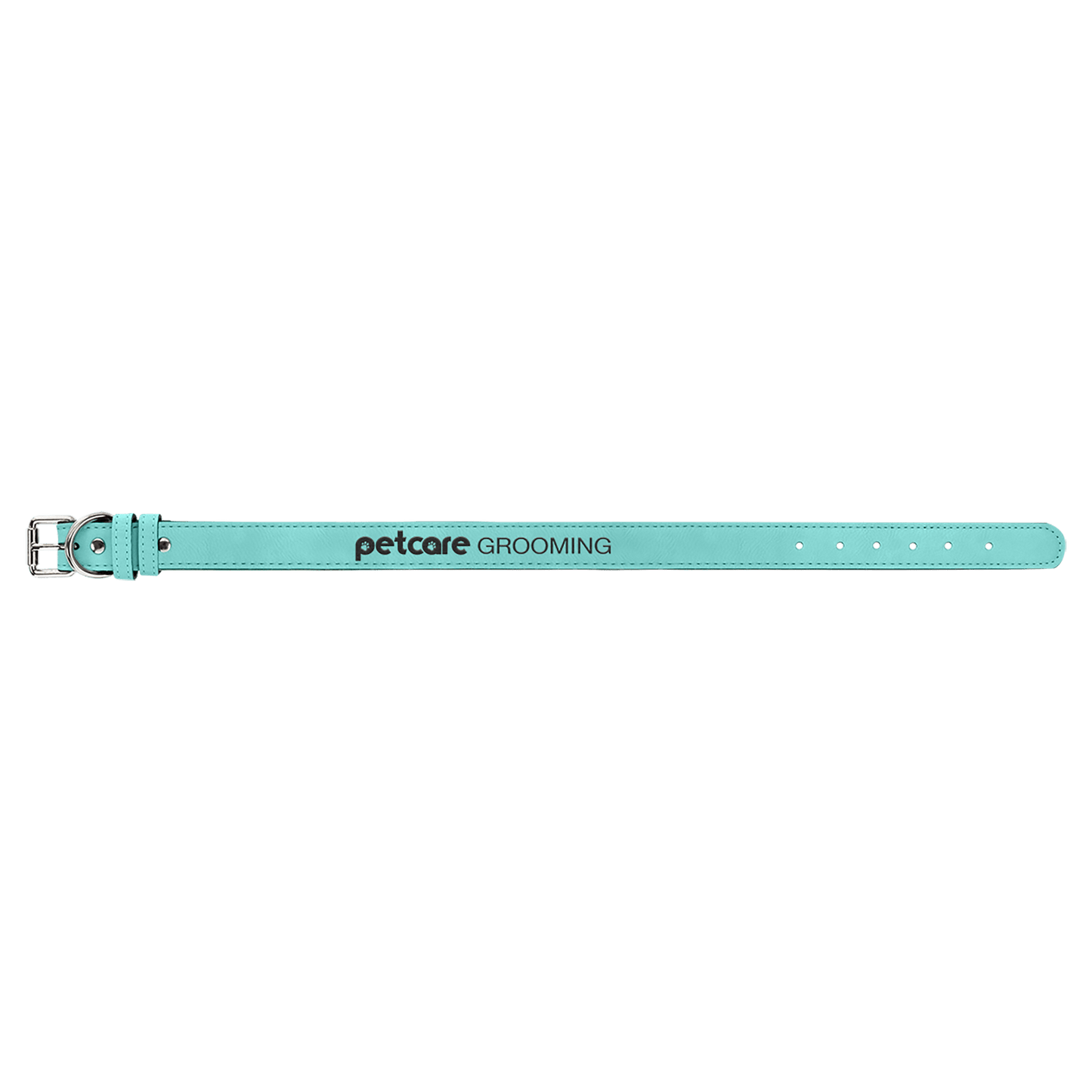 Extra Large 27" x 1 1/4" Teal Engravable Leatherette Dog Collar