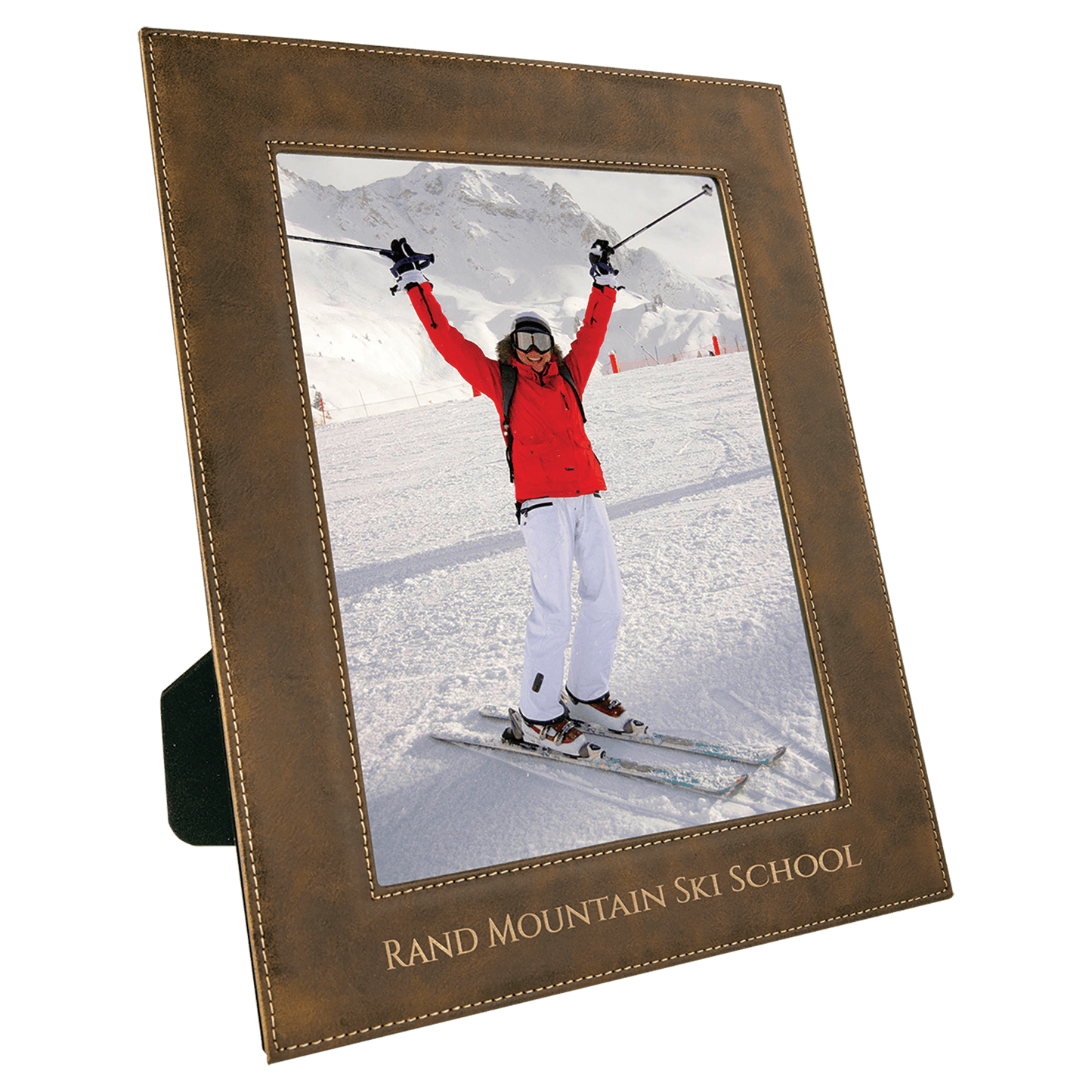 Rustic/Gold Engravable Leatherette Photo Frame - 8" x 10"