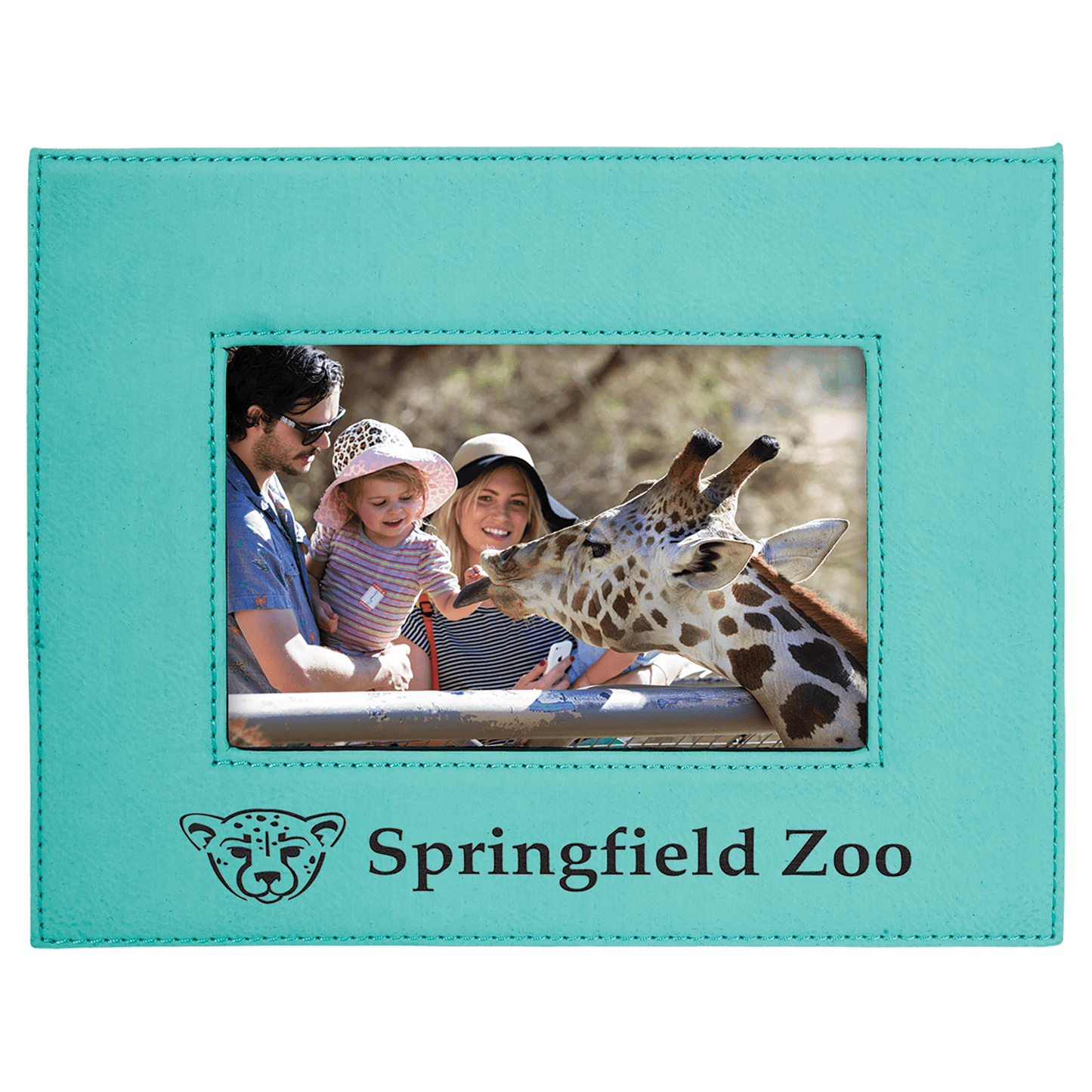 Teal Engravable Leatherette Photo Frame - 4" x 6"