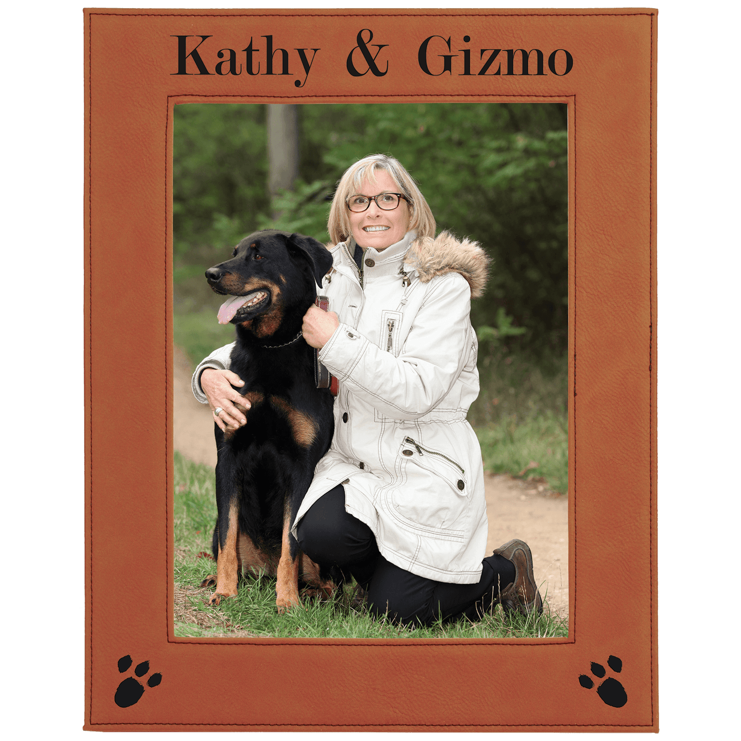 Rawhide Engravable Leatherette Photo Frame - 8" x 10"