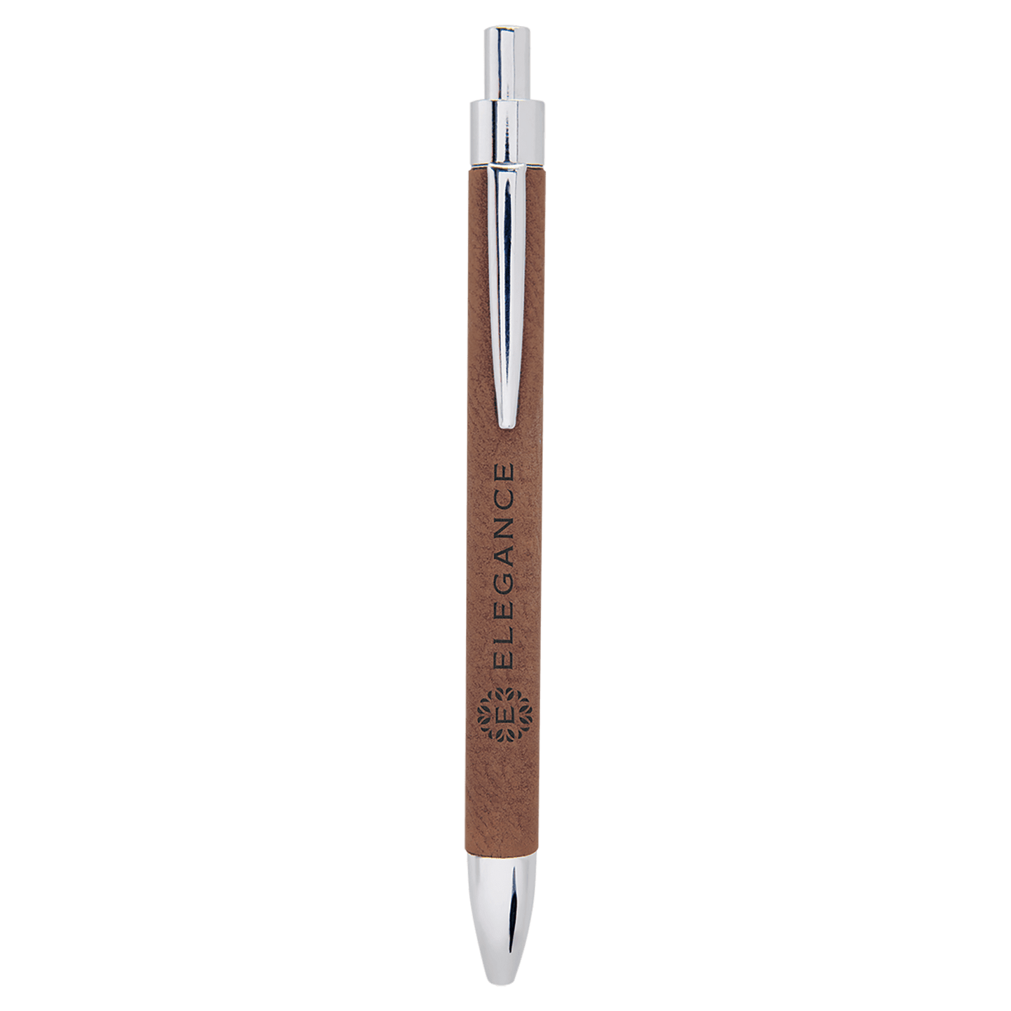 Dark Brown Engravable Leatherette Pen