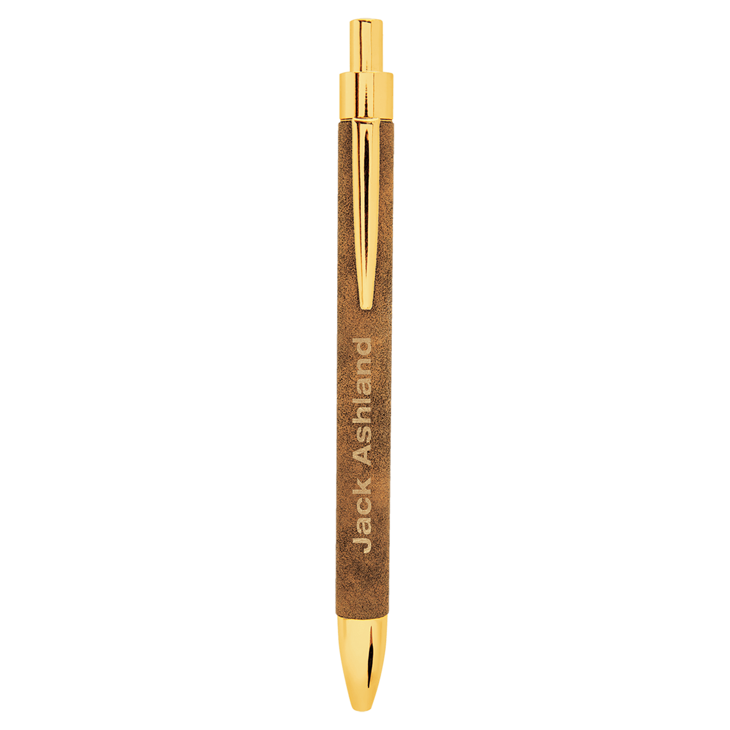 Rustic/Gold Engravable Leatherette Pen