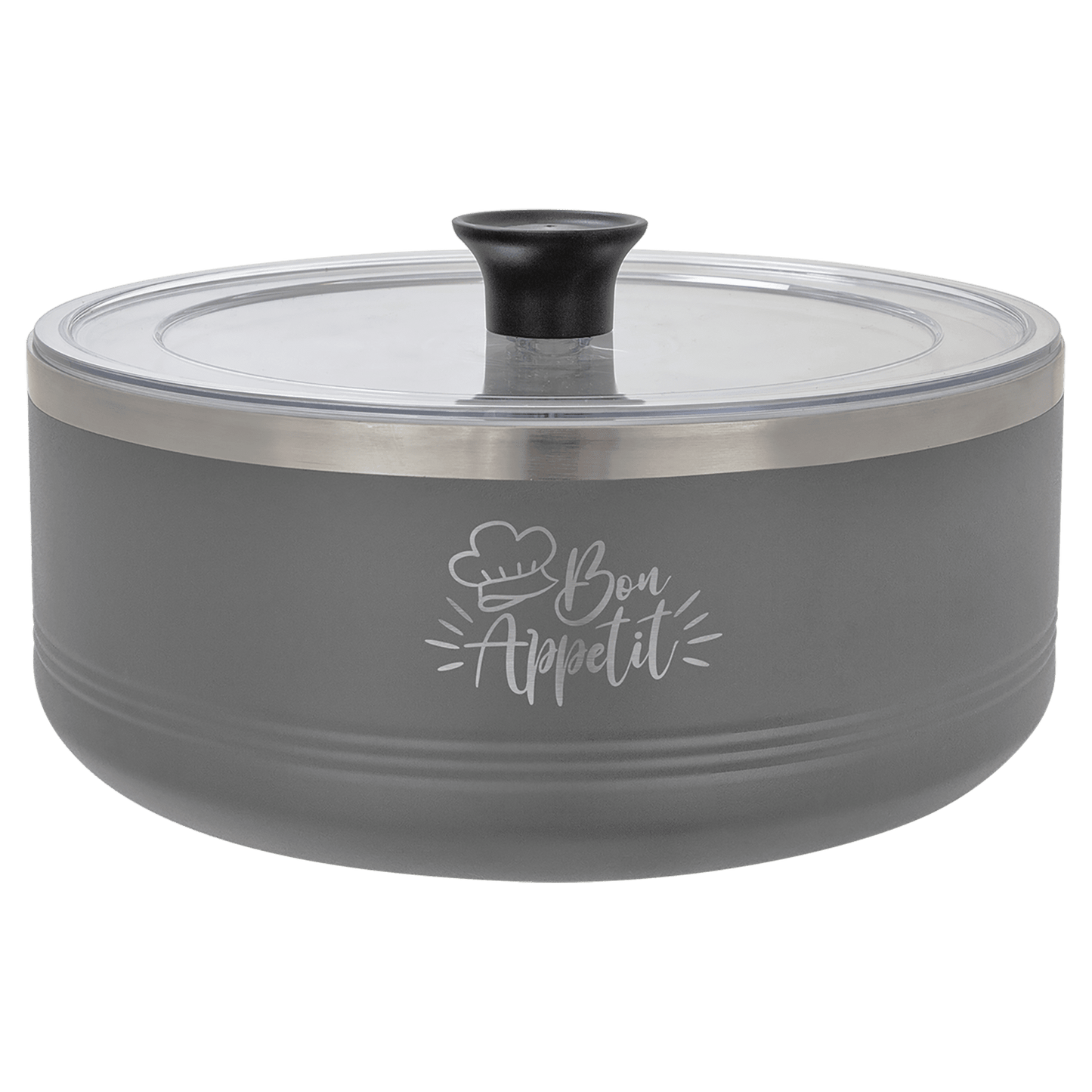 Polar Camel Gray 3 Quart Serving Bowl with Lid