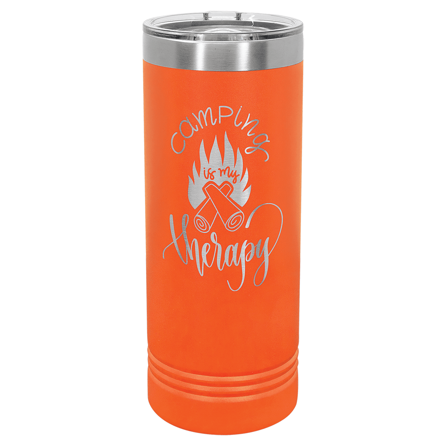 Polar Camel 22 oz. Orange Skinny Tumbler with Slider Lid