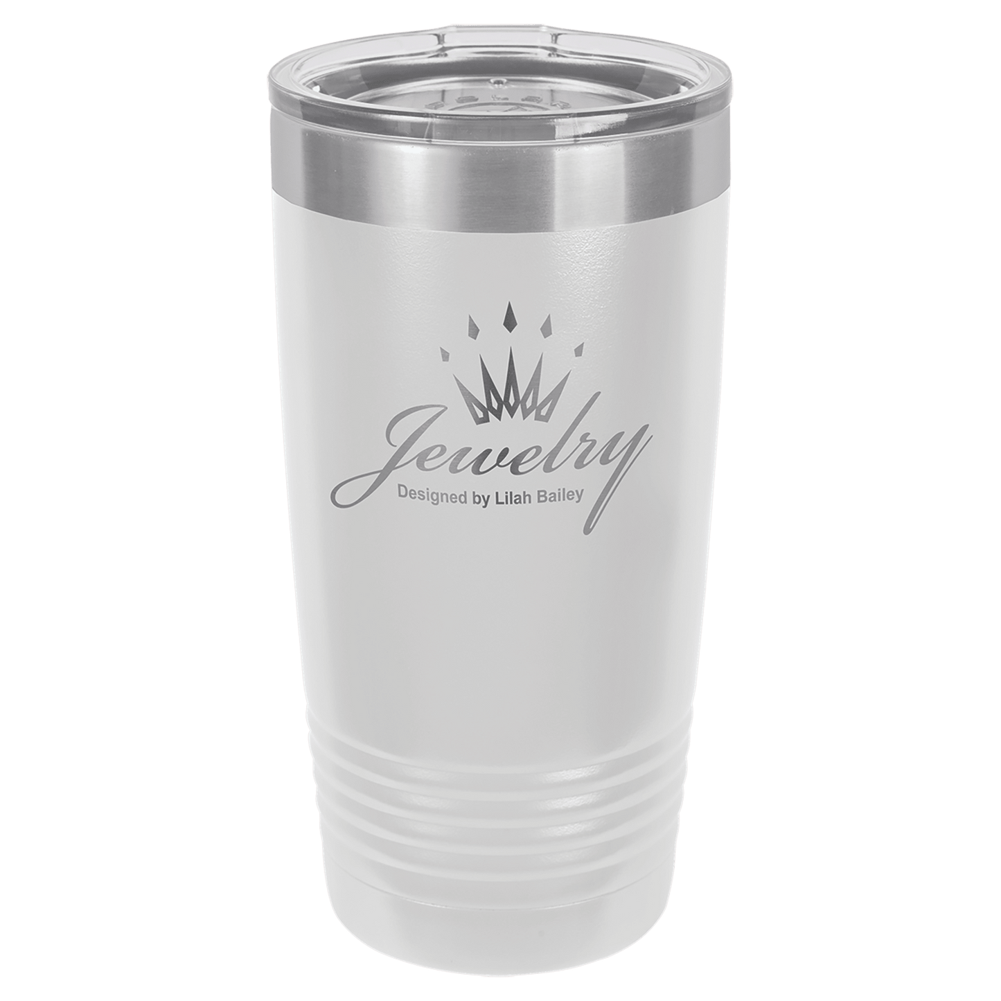 Polar Camel 20 oz. White Ringneck Tumbler with Standard Lid