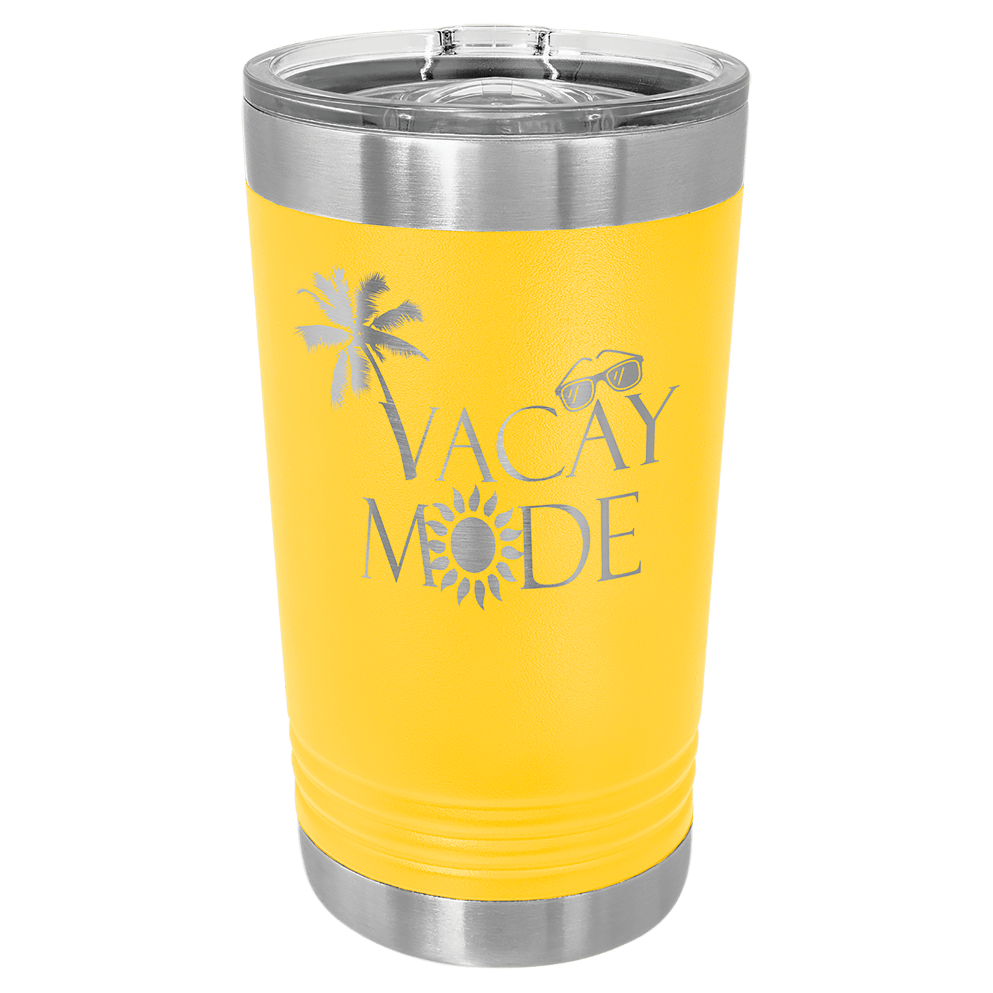 Polar Camel Yellow 16 oz. Pint with Slider Lid