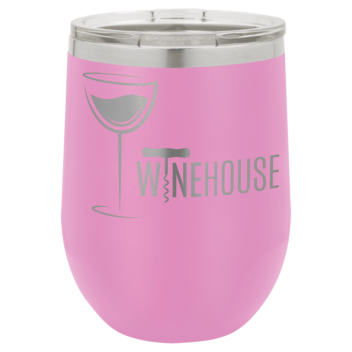 Polar Camel 12 oz. Light Purple Stemless Wine Tumbler with Standard Lid