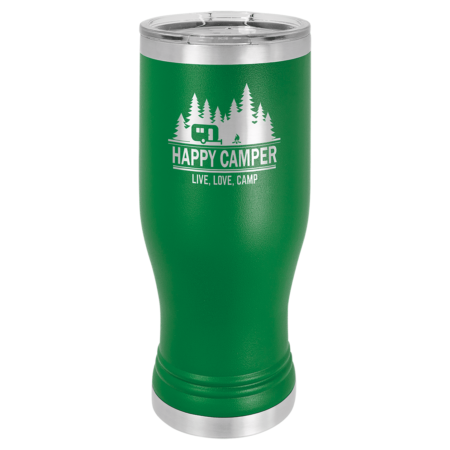 Polar Camel 20 oz. Green Pilsner Tumbler with Standard Lid