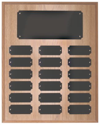 Oak Finish Completed Perpetual Plaque