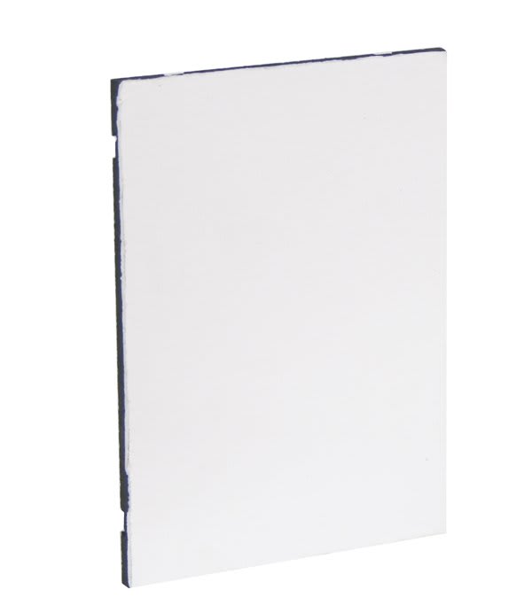 4 3/4" x 6 3/4" White Self-Adhesive Grooved Plaque Hanger