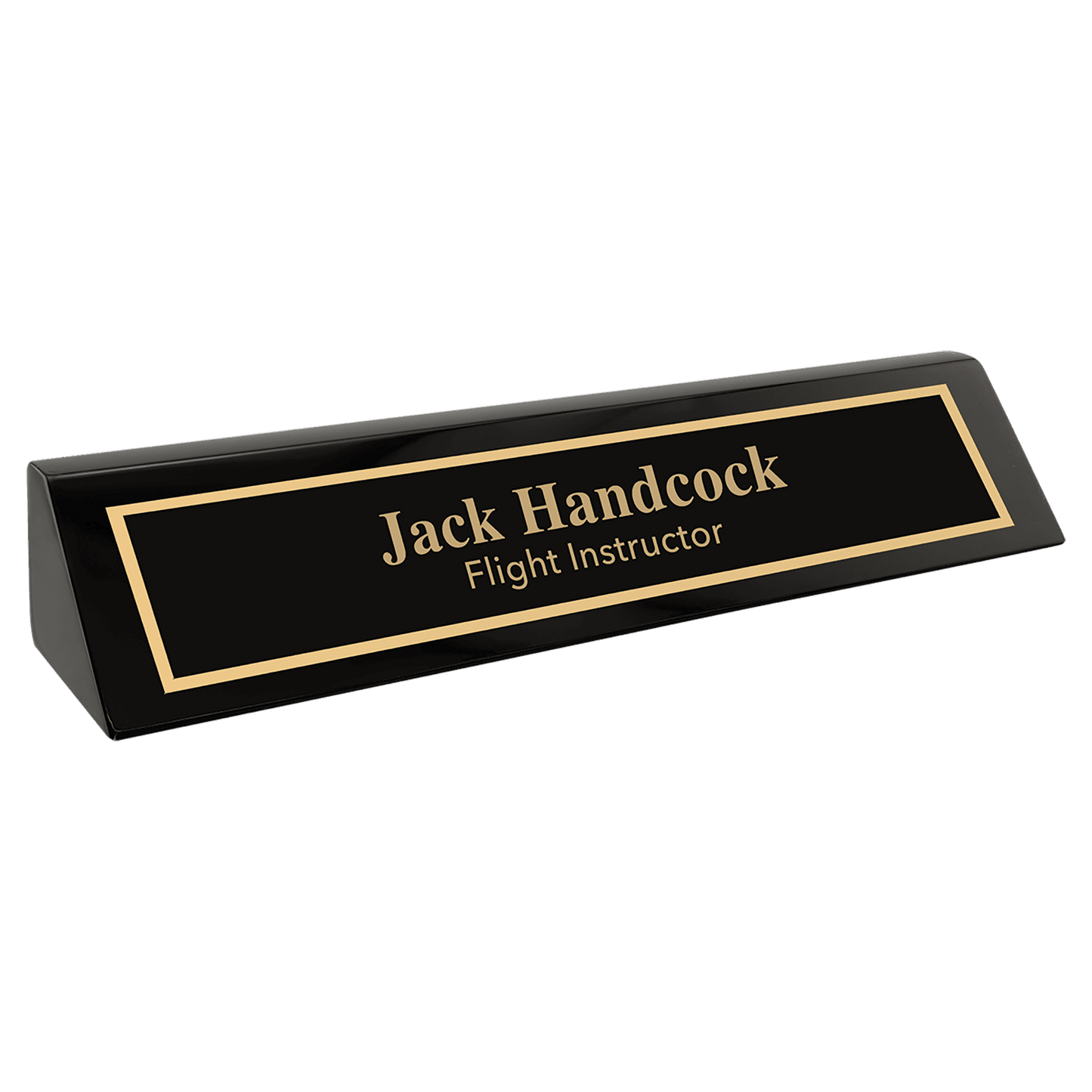 Black Piano Finish Desk Wedge - 10 1/2"