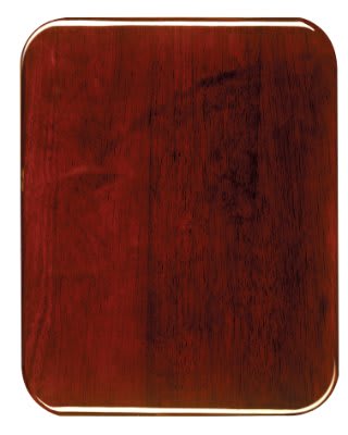 9" x 12" Rosewood Piano Finish Round Corner Plaque
