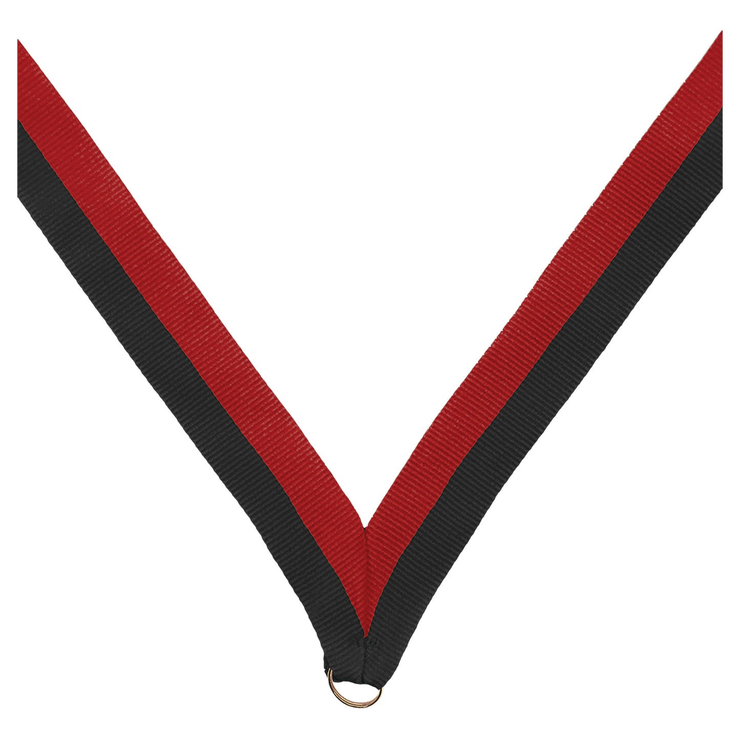 7/8" Black/Red Neck Ribbon without Snap Clip