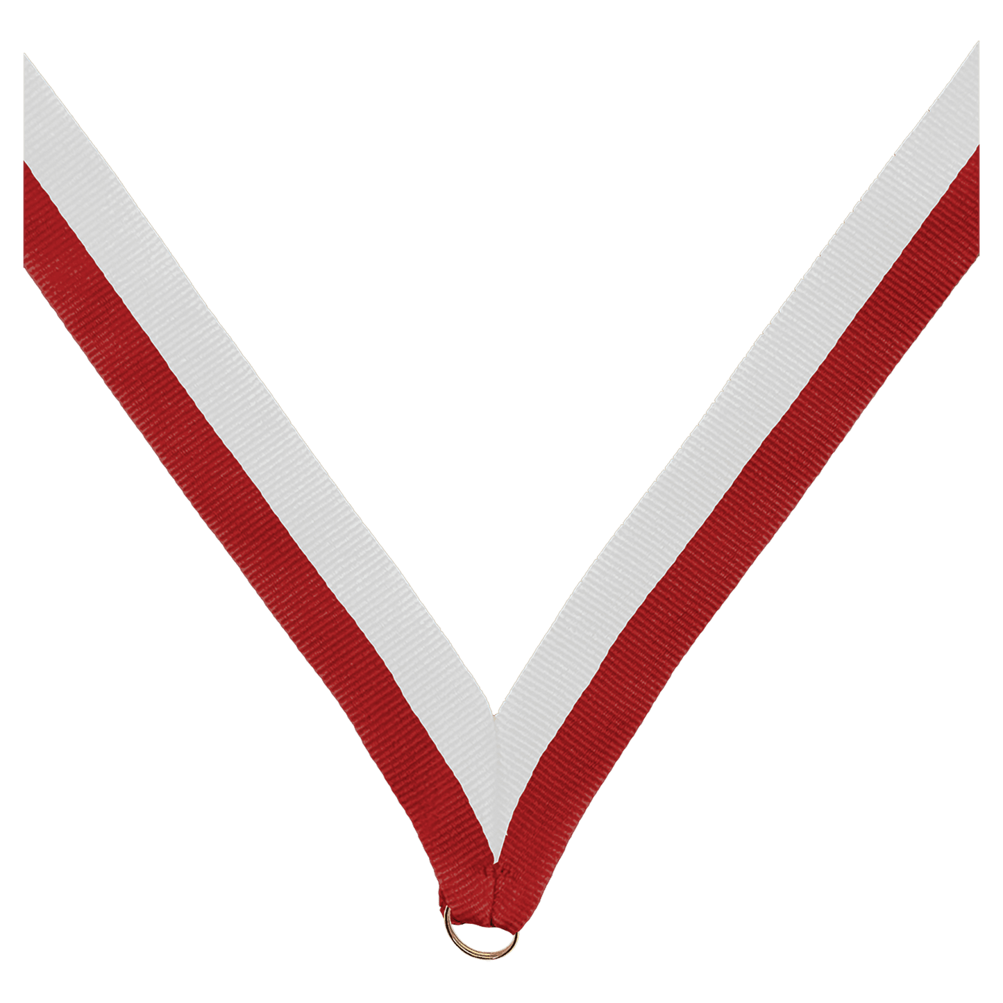 7/8" Red/White Neck Ribbon without Snap Clip