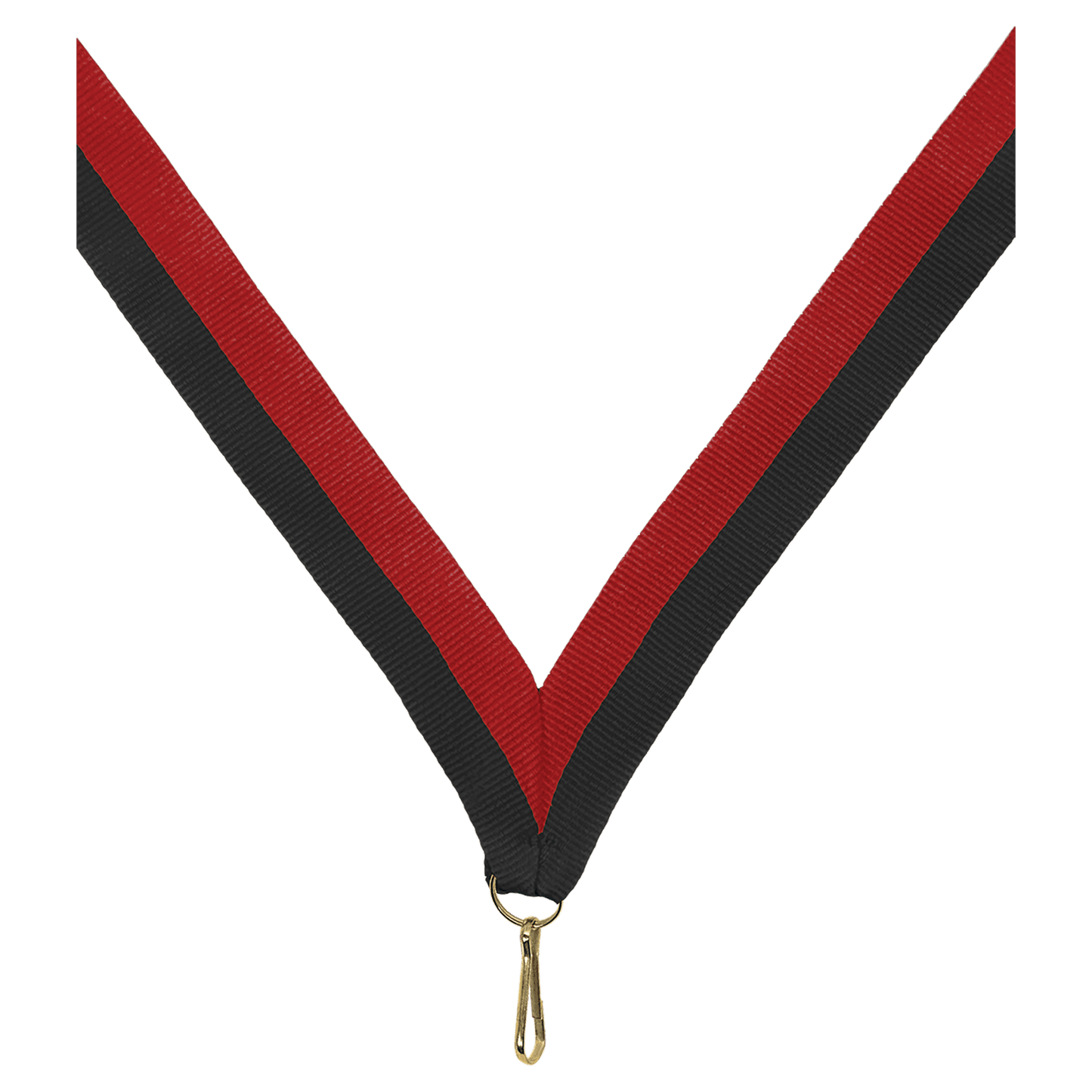 7/8" Black/Red Neck Ribbon with Snap Clip