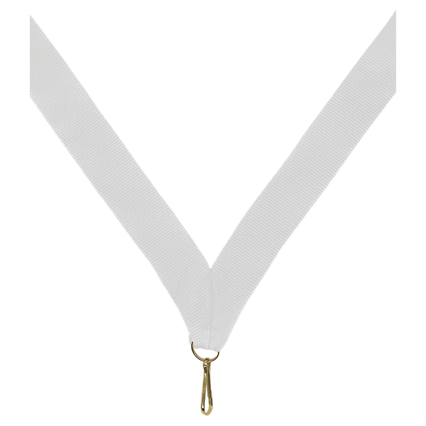 7/8" White Neck Ribbon with Snap Clip
