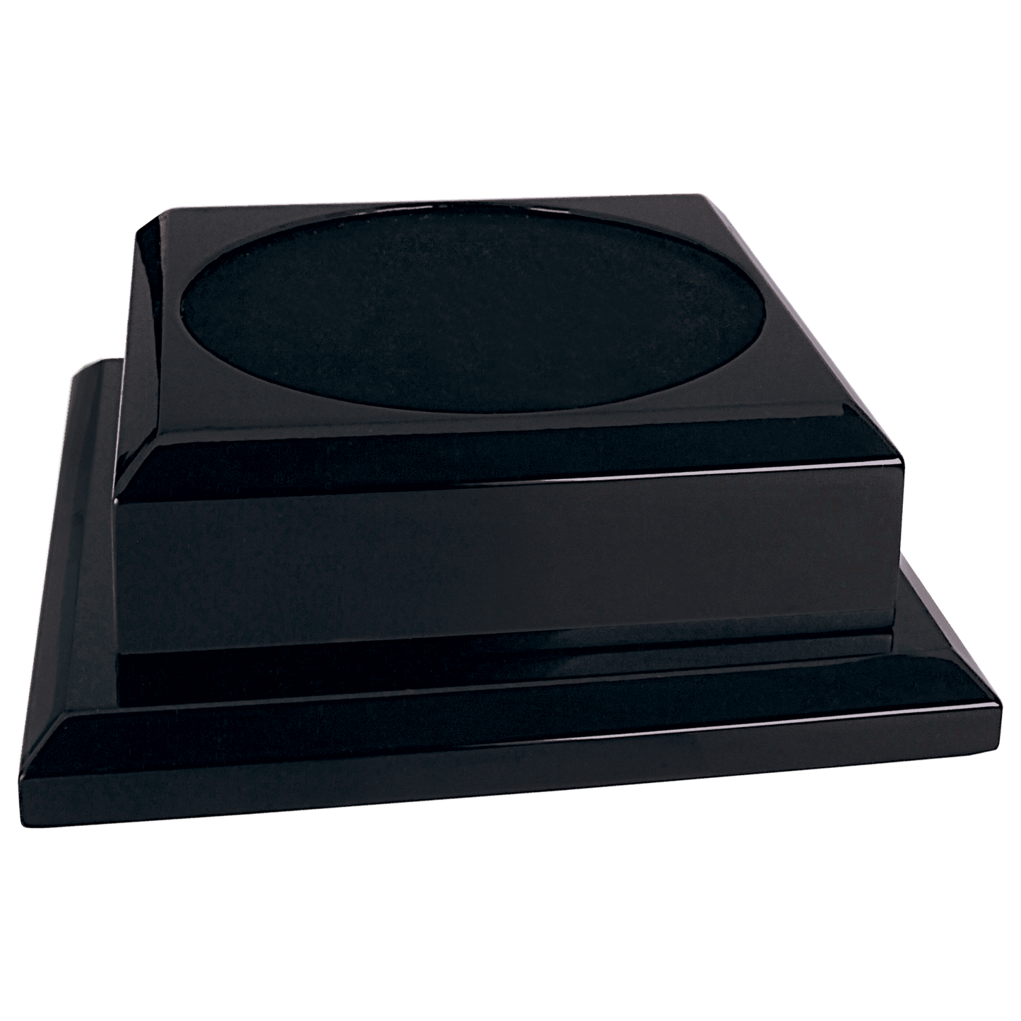 Black Royal Piano Finish Pedestal Base - 8" x 8"