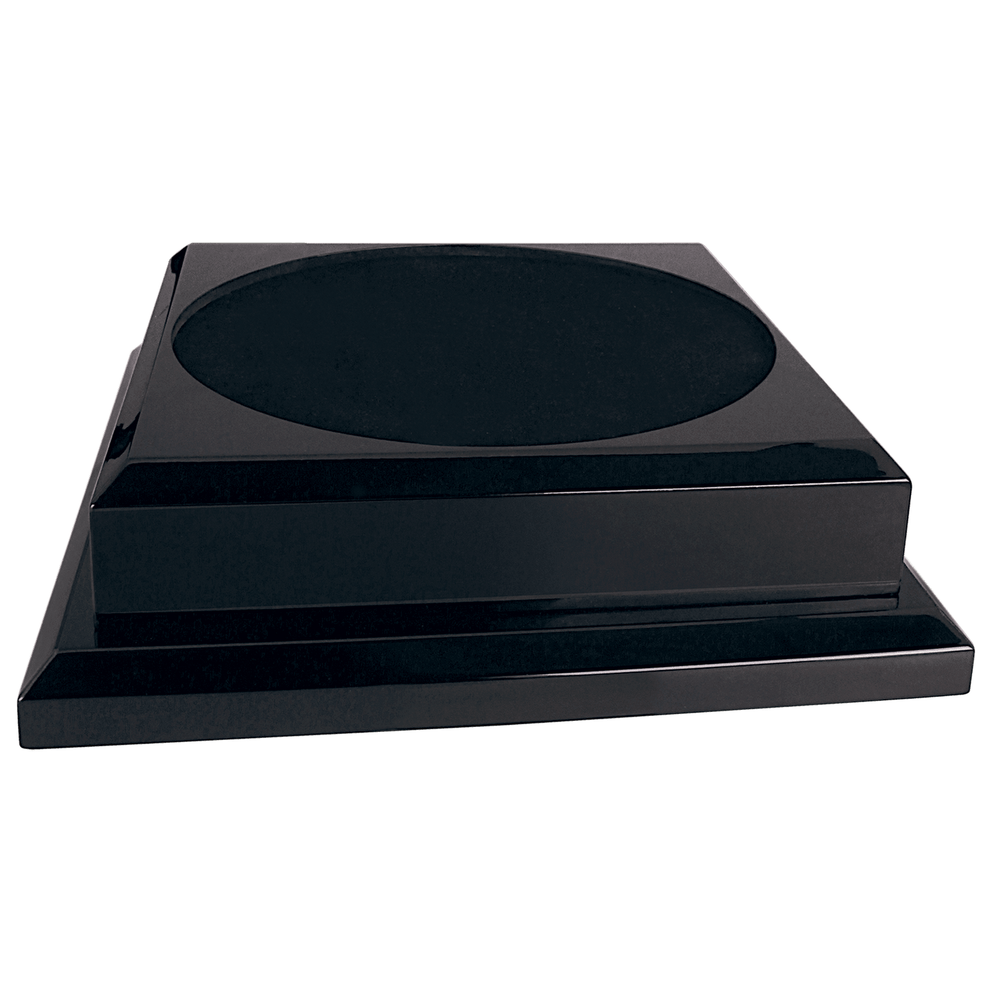Black Royal Piano Finish Pedestal Base - 11" x 11"