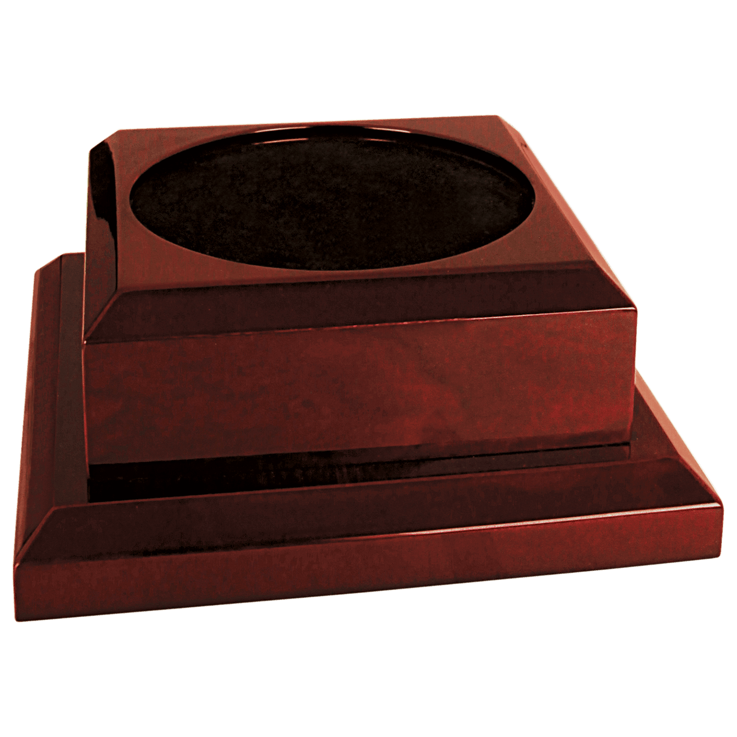 Rosewood Royal Piano Finish Pedestal Base - 7" x 7"