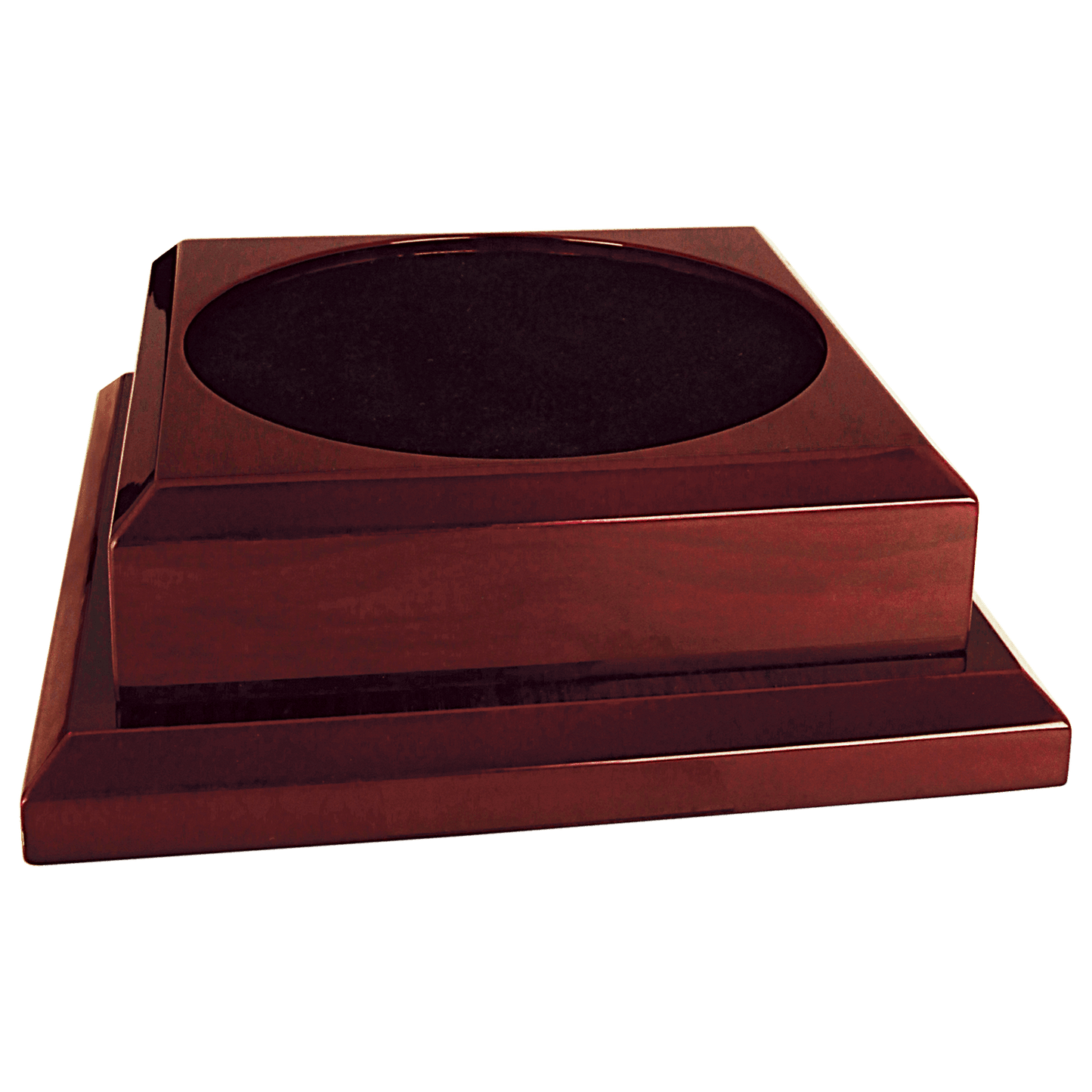 Rosewood Royal Piano Finish Pedestal Base - 9" x 9"