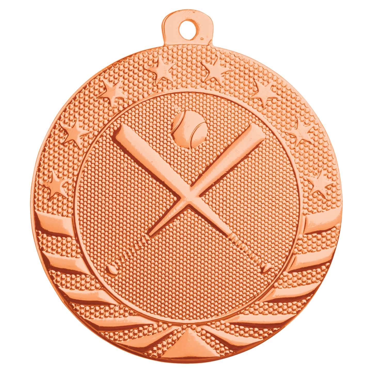 Bright Bronze Baseball/Softball Starbrite Medal - 2"