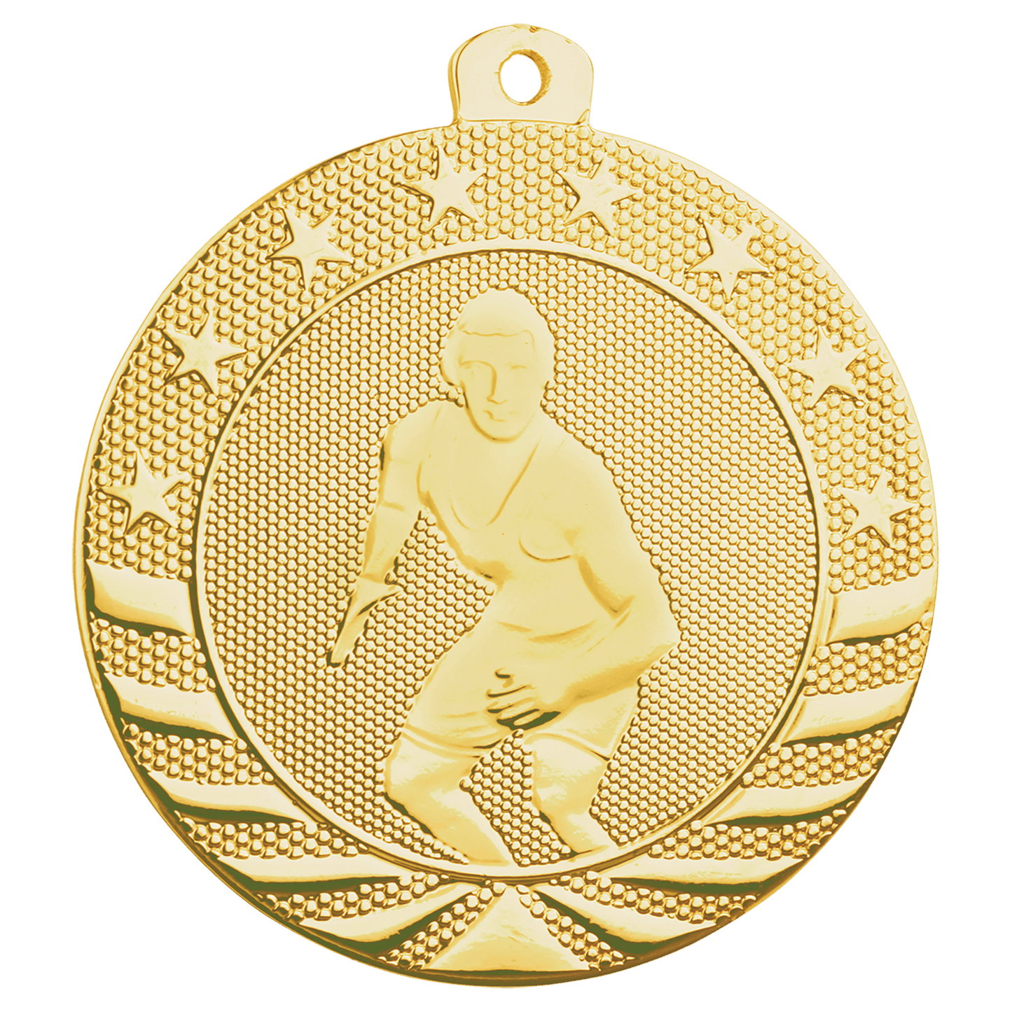 2" Bright Gold Wrestling Starbrite Medal