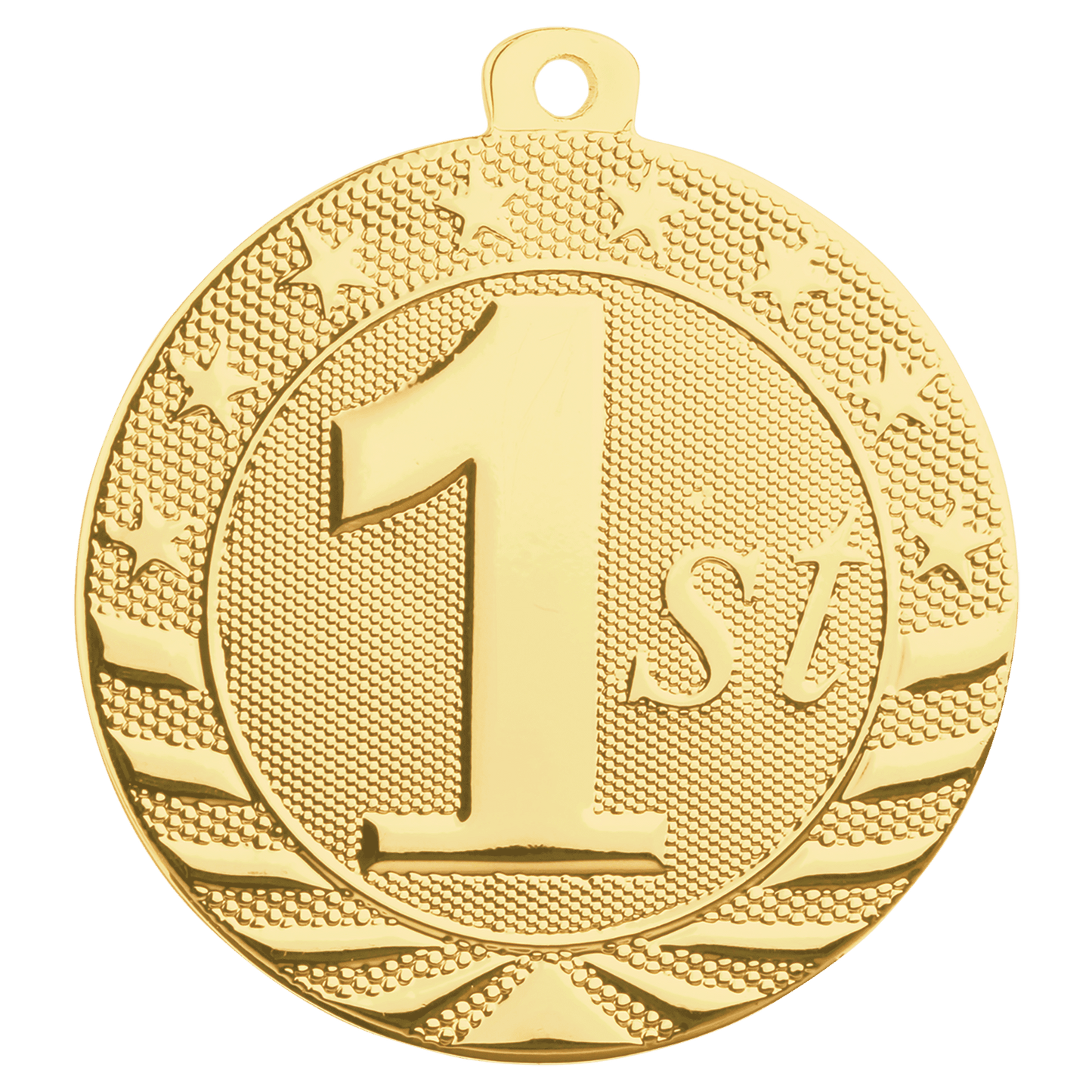 Bright Gold 1st Place Starbrite Medal - 2"